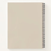 Carnet Monogramme Moderne Marron Blanc Script (Dos)
