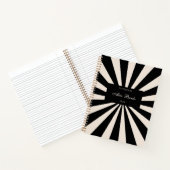 Carnet Monogramme Moderne Mid Sunrise & Script (Intérieur)
