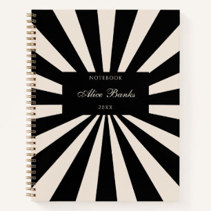 Carnet Monogramme Moderne Mid Sunrise & Script