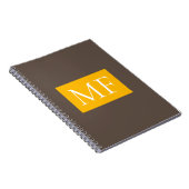 Carnet Monogramme Moderne Minimaliste Attrayant (Côté Droit)