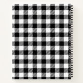 Carnet Monogramme moderne noir et blanc Plat (Dos)
