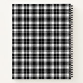 Carnet Monogramme moderne noir et blanc Plat (Dos)
