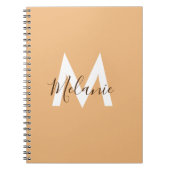 Carnet monogramme moderne orange neutre (Devant)