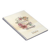 Carnet Monogramme Moderne pastel papier d'aquarelle (Côté Droit)
