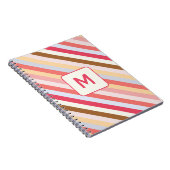 Carnet Monogramme moderne première diagonale bonbons band (Côté Droit)