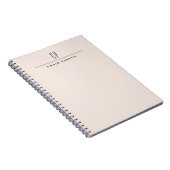 Carnet Monogramme Moderne Professionnel Couleur Pastel Si (Côté Droit)