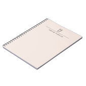 Carnet Monogramme Moderne Professionnel Couleur Pastel Si (Côté gauche)