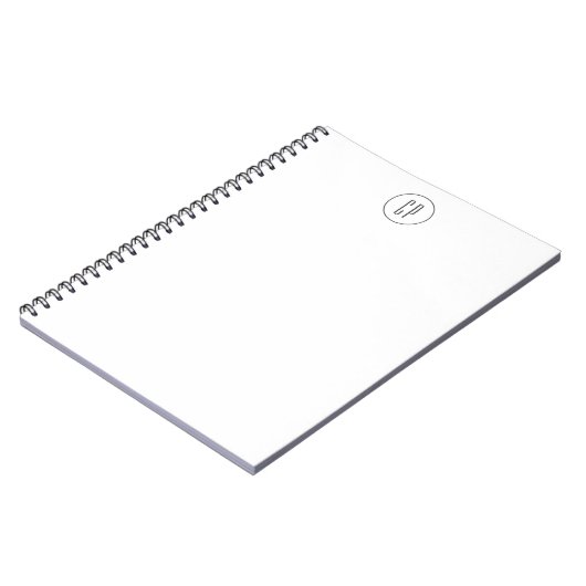 Carnet Monogramme Moderne Professionnel Plain Initiales S (Côté gauche)