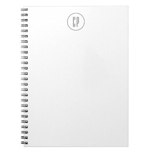 Carnet Monogramme Moderne Professionnel Plain Initiales S (Devant)