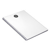 Carnet Monogramme Moderne Professionnel Simple Initiales (Côté Droit)