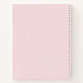Carnet Monogramme moderne Script Girl Blush rose initial (Dos)