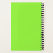 Carnet Monogramme Moderne Vert Néon Tendance (Verso)