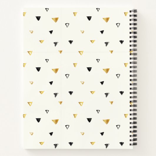 Carnet Monogramme Motif Abstrait Script moderne personnal (Dos)