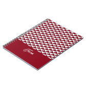 Carnet Monogramme motif de base rouge et blanc (Côté gauche)