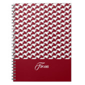 Carnet Monogramme motif de base rouge et blanc (Devant)