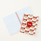 Carnet Monogramme Motif de hamburger de restauration rapi (Intérieur)