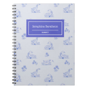 Carnet Monogramme Motif de l'orignal de campagne mignonne