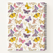 Carnet Monogramme Motif de papillons Whimsical colorés (Dos)
