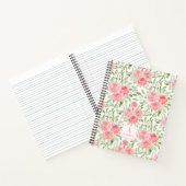 Carnet Monogramme Motif de pêche à l'aquarelle (Intérieur)