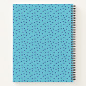 Carnet Monogramme Motif de points bleu Girly Aqua (Dos)