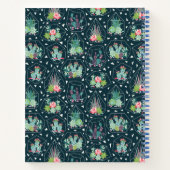 Carnet Monogramme | Motif de succulents géométriques (Dos)