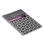 Carnet Monogramme Motif noir Lady élégant (Côté Droit)