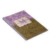 Carnet Monogramme Motif Paisley (Côté Droit)