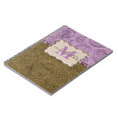 Carnet Monogramme Motif Paisley (Côté gauche)