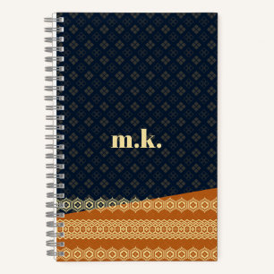 Carnet Monogramme Motif Tortue Japonaise Diamant