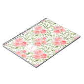 Carnet Monogramme Motif Watercolor Peony (Côté gauche)
