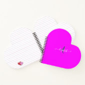 Carnet Monogramme néon fluorescent rose (Intérieur)