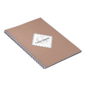Carnet Monogramme Neutres géométriques chauds Pois beige (Côté Droit)