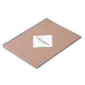 Carnet Monogramme Neutres géométriques chauds Pois beige (Côté gauche)