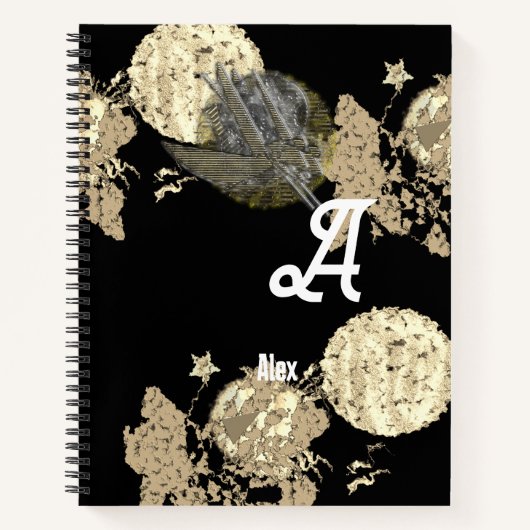 Carnet Monogramme noir (Devant)
