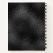 Carnet monogramme noir à goutte noire rose chic (Dos)