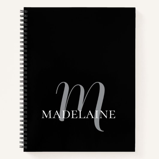 Carnet Monogramme noir blanc (Devant)