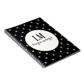 Carnet Monogramme Noir & Blanc à Nœud (Côté Droit)