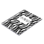 Carnet Monogramme noir/blanc de zèbre (Côté gauche)