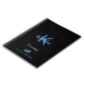 Carnet Monogramme noir bureau économique (Côté gauche)