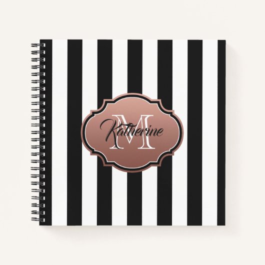 Carnet Monogramme noir et blanc (Devant)