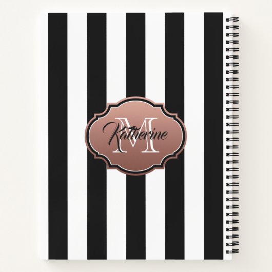 Carnet Monogramme noir et blanc (Dos)
