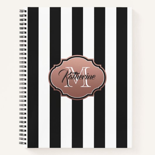 Carnet Monogramme noir et blanc (Devant)