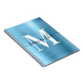 Carnet Monogramme noir et blanc avec feuille d'aluminium (Côté Droit)