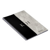 Carnet Monogramme noir et blanc Name (Côté Droit)