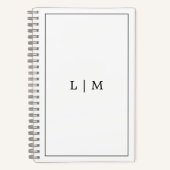 Carnet Monogramme noir et blanc simple (Recto)