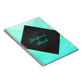 Carnet Monogramme noir et bleu de la menthe (Côté Droit)