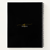 Carnet Monogramme Noir Marron Personnel (Dos)