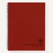 Carnet Monogramme noir professionnel (Devant)