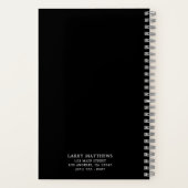 Carnet Monogramme noir simple (Verso)