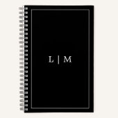 Carnet Monogramme noir simple (Recto)